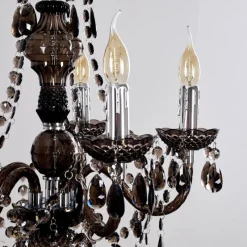 hofstein Lustre Delhi Noir, Transparent, 5 lumières