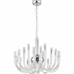 Luminaires Globo Lighting Lustre Globo AKKO Chrome, 18 lumières