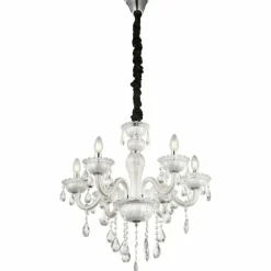 Luminaires Antiques-Luminaires Globo Lighting Lustre Globo Blanc, 6 lumières