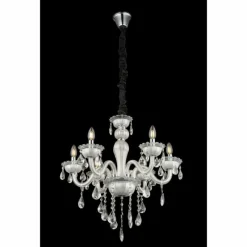 Luminaires Antiques-Luminaires Globo Lighting Lustre Globo Blanc, 6 lumières