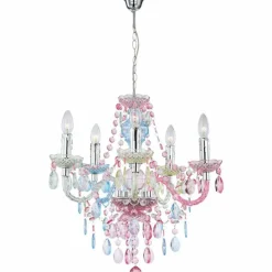 Luminaires Globo Lighting Lustre Globo Chrome, 5 lumières* Lustres