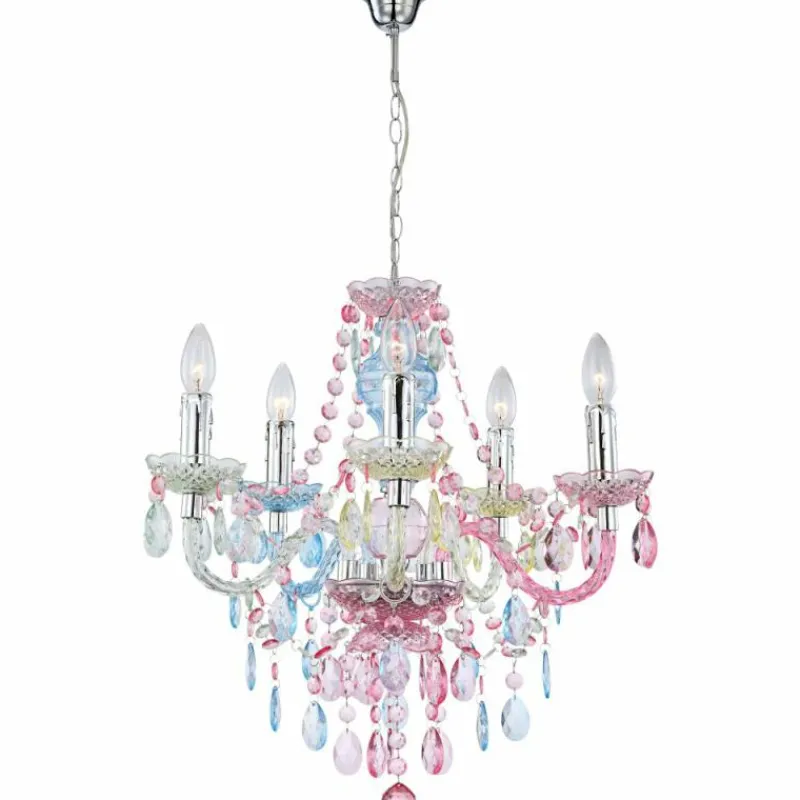 Luminaires Globo Lighting Lustre Globo Chrome, 5 lumières* Lustres