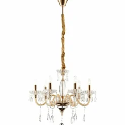 Luminaires Antiques-Luminaires Globo Lighting Lustre Globo MELISSA Or, 6 lumières