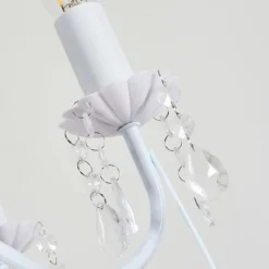 Luminaires Rustiques-hofstein Lustre Ksim Blanc, 5 lumières