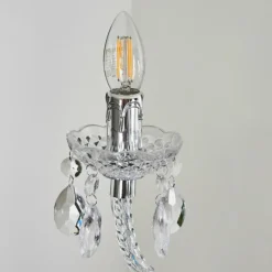 Luminaires Rustiques-hofstein Lustre Malmback Chrome, Transparent, 6 lumières