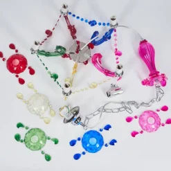 Luminaires Rustiques-hofstein Lustre Malmback Multicolore, Chrome, 5 lumières