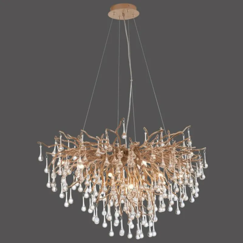 Luminaires Paul Neuhaus Lustre Paul Neuhaus ICICLE Vieux laiton, 10 lumières* Lustres