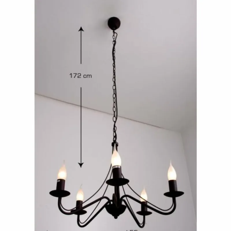 Luminaires Rustiques-Luminaires Reality Lustre Reality Rouille, 5 lumières