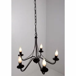 Luminaires Rustiques-Luminaires Reality Lustre Reality Rouille, 5 lumières