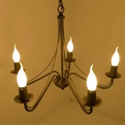 Luminaires Rustiques-Luminaires Reality Lustre Reality Rouille, 5 lumières