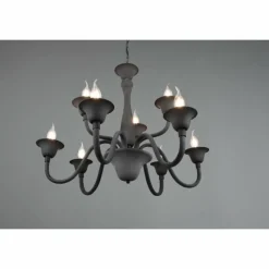 Luminaires Trio Lustre Trio Elsa Anthracite, 9 lumières* Lustres