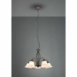 Luminaires Trio Lustre Trio-Leuchten Rustica Rouille, 5 lumières