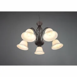 Luminaires Trio Lustre Trio-Leuchten Rustica Rouille, 5 lumières