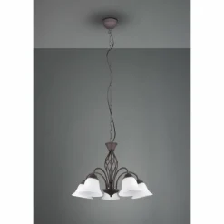 Luminaires Trio Lustre Trio-Leuchten Rustica Rouille, 5 lumières