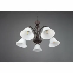 Luminaires Trio Lustre Trio-Leuchten Rustica Rouille, 5 lumières
