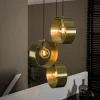 Lampes Dorées-hofstein lustre Vegas Or, 3 lumières