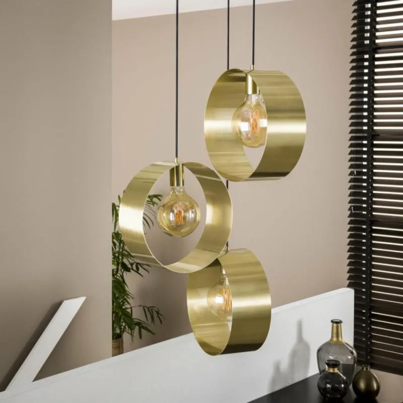 Lampes Dorées-hofstein lustre Vegas Or, 3 lumières