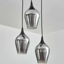 hofstein Lutarp Suspension, Suspension Noir, 3 lumières