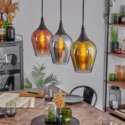 Lampes Dorées-hofstein Lutarp Suspension, Suspension Noir, 3 lumières