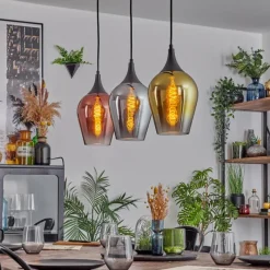 Lampes Dorées-hofstein Lutarp Suspension, Suspension Noir, 3 lumières