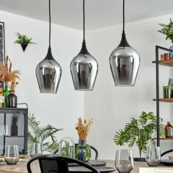 hofstein Lutarp Suspension, Suspension Noir, 3 lumières