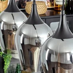 hofstein Lutarp Suspension, Suspension Noir, 3 lumières