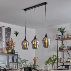 hofstein Lutarp Suspension, Suspension Noir, 3 lumières