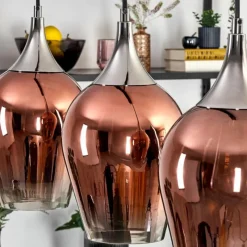 hofstein Lutarp Suspension, Suspension Chrome, Noir, 3 lumières