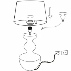 Luminaires Steinhauer Lyons Lampe à poser Noir, 1 lumière* Lampes À Poser