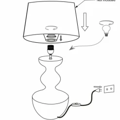 Luminaires Steinhauer Lyons Lampe à poser Noir, 1 lumière* Lampes À Poser