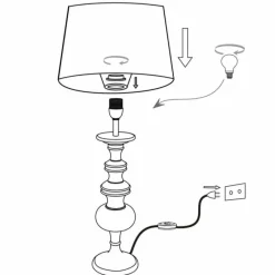 Luminaires Steinhauer Lyons Lampe à poser Noir, 1 lumière* Lampes À Poser