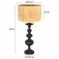 Luminaires Steinhauer Lyons Lampe à poser Noir, 1 lumière* Lampes À Poser