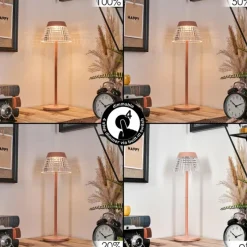 hofstein Macos Lampe de bureau, Lampe à poser, Liseuse LED Rose, 1 lumière