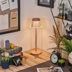 hofstein Macos Lampe de bureau, Lampe à poser, Liseuse LED Rose, 1 lumière