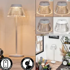 hofstein Macos Lampe de bureau, Lampe à poser, Liseuse LED Blanc, 1 lumière* Éclairage Led