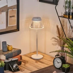 hofstein Macos Lampe de bureau, Lampe à poser, Liseuse LED Blanc, 1 lumière* Éclairage Led