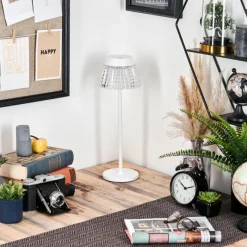 hofstein Macos Lampe de bureau, Lampe à poser, Liseuse LED Blanc, 1 lumière* Éclairage Led