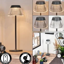 hofstein Macos Lampe de bureau, Lampe à poser, Liseuse LED Anthracite, 1 lumière