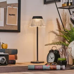 hofstein Macos Lampe de bureau, Lampe à poser, Liseuse LED Anthracite, 1 lumière