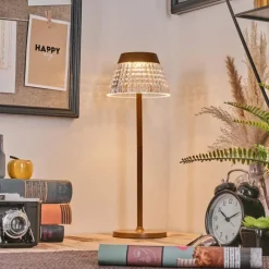 hofstein Macos Lampe de bureau, Lampe à poser, Liseuse LED Rouille, 1 lumière* Éclairage Led