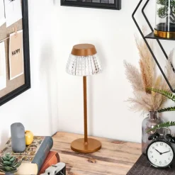 hofstein Macos Lampe de bureau, Lampe à poser, Liseuse LED Rouille, 1 lumière* Éclairage Led