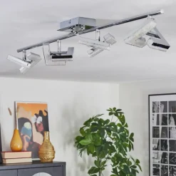 hofstein Madel Plafonnier, Spot de plafond Chrome, Nickel mat, 4 lumières* Spots Et Projecteurs