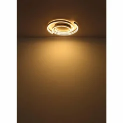 Lampes En Bois-Luminaires Globo Lighting Maika Plafonnier LED Noir, 1 lumière