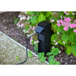 Luminaires Lutec Mains Prises électriques d'extérieur Noir