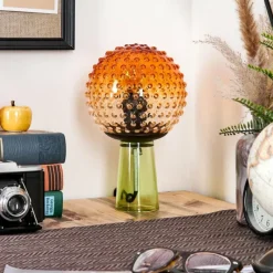 hofstein Maiorca Lampe à poser Vert, Noir, 1 lumière