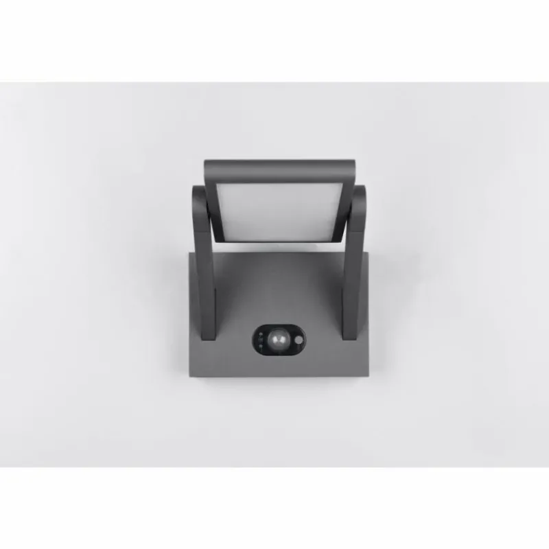Luminaires Trio Malawi Applique murale LED Anthracite, 1 lumière, Détecteur de mouvement