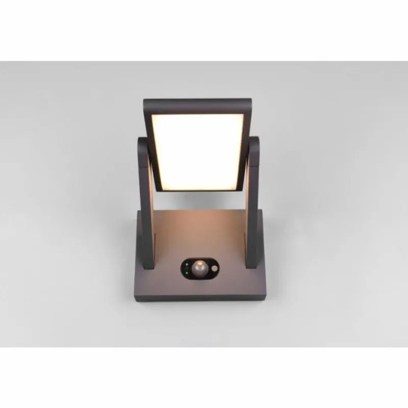 Luminaires Trio Malawi Applique murale LED Anthracite, 1 lumière, Détecteur de mouvement