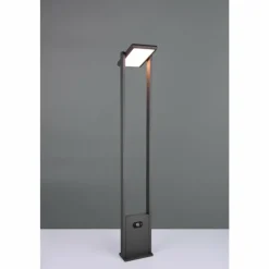 Luminaires Trio Malawi Lampadaire d'extérieur LED Anthracite, 1 lumière, Détecteur de mouvement