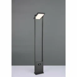 Luminaires Trio Malawi Lampadaire d'extérieur LED Anthracite, 1 lumière, Détecteur de mouvement