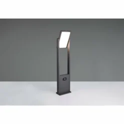 Luminaires Trio Malawi Lampadaire d'extérieur LED Anthracite, 1 lumière, Détecteur de mouvement